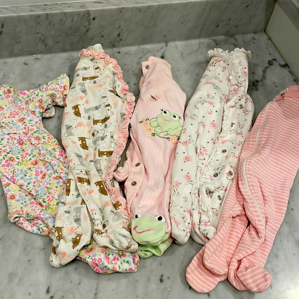Adorable footed 3Mo Baby Girl lot
